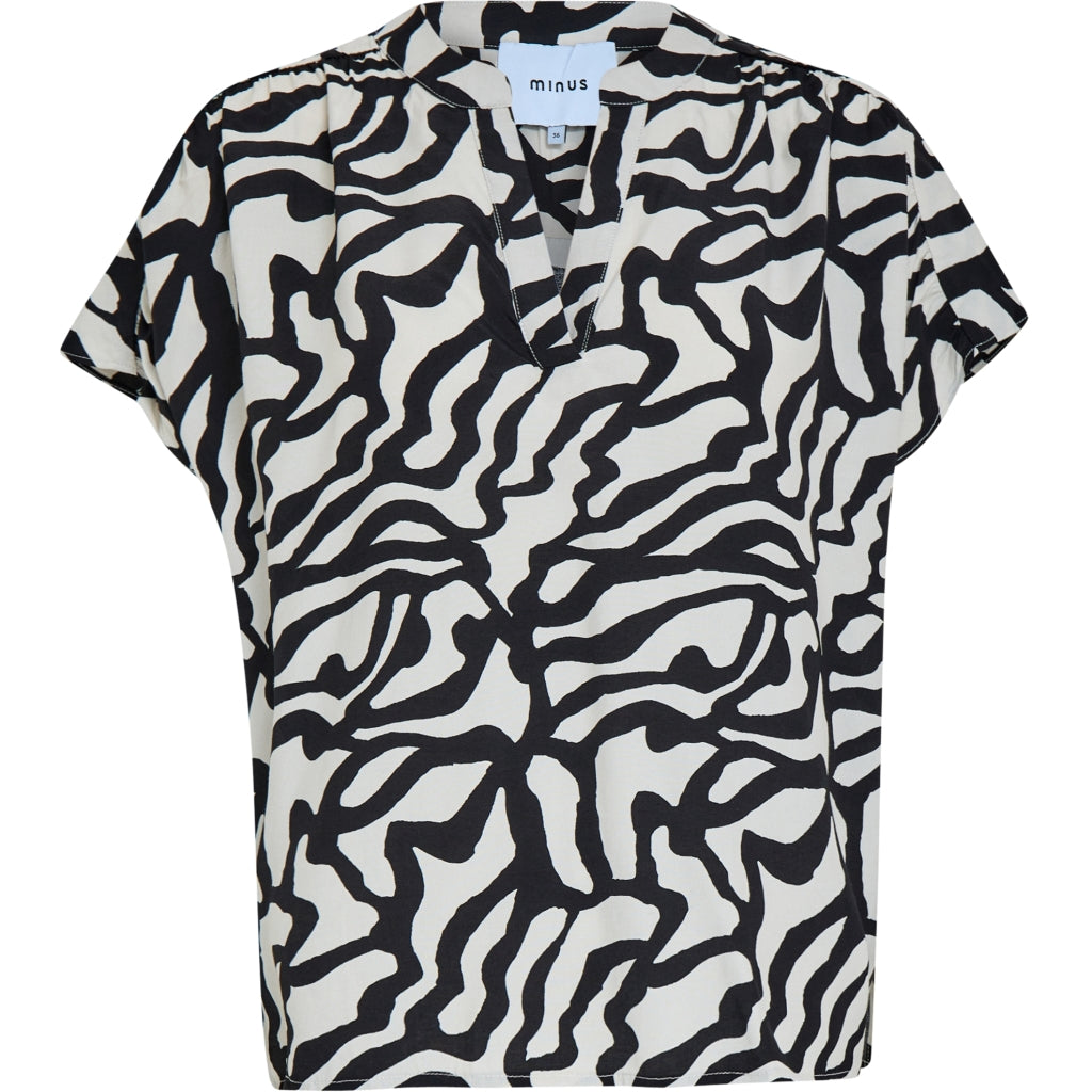 Minus | Tiana sleeveless blouse - cloud dancer print - MI6194