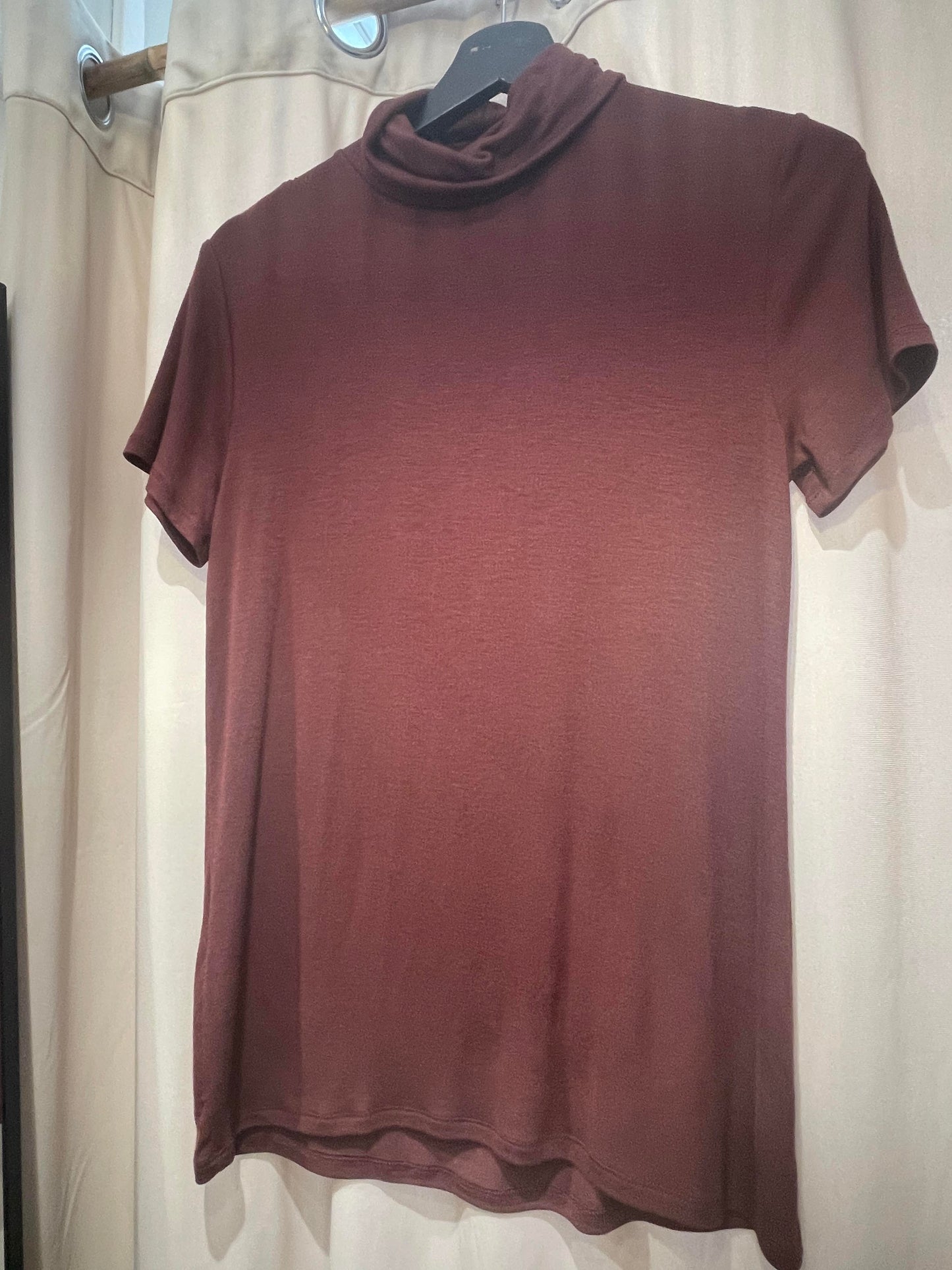 Milla by Greek Archaic Kori | top turtleneck short sleeve - bordeaux - W25K-140751