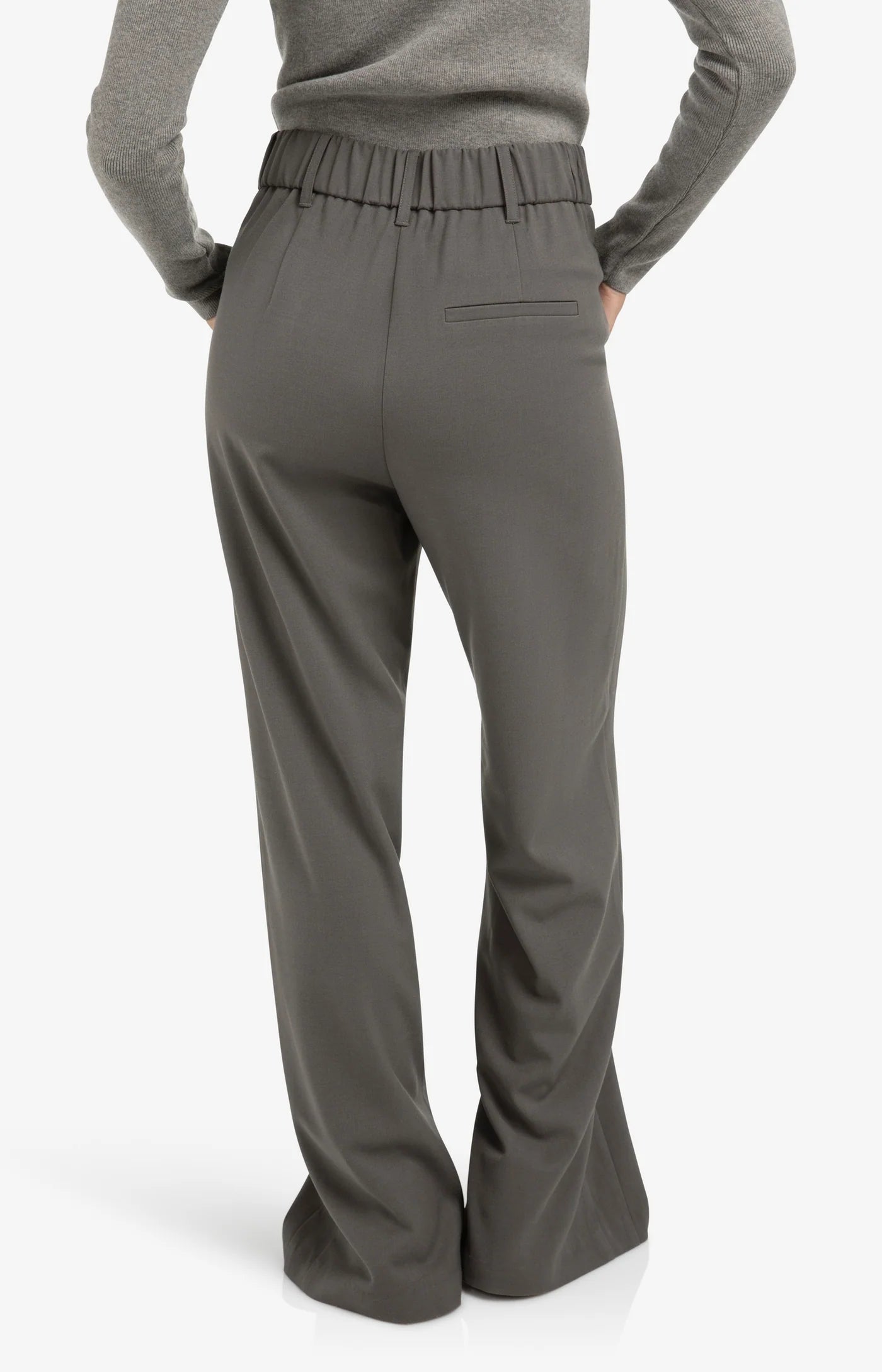 YAYA | Wide Leg Trousers Dark Night Grey