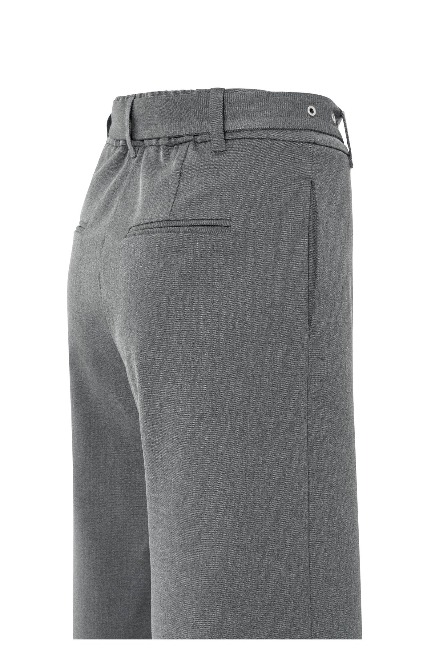 YAYA | Wide Leg Broek - Anthracite Melange