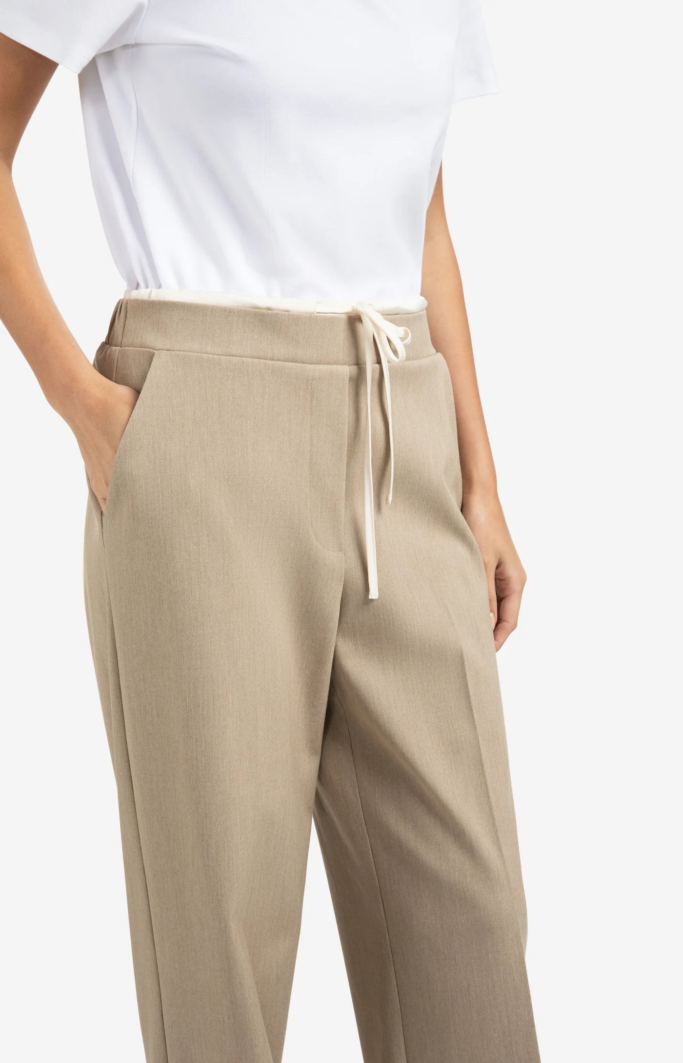YAYA | Wide Leg Broek Sand Beige Melanie