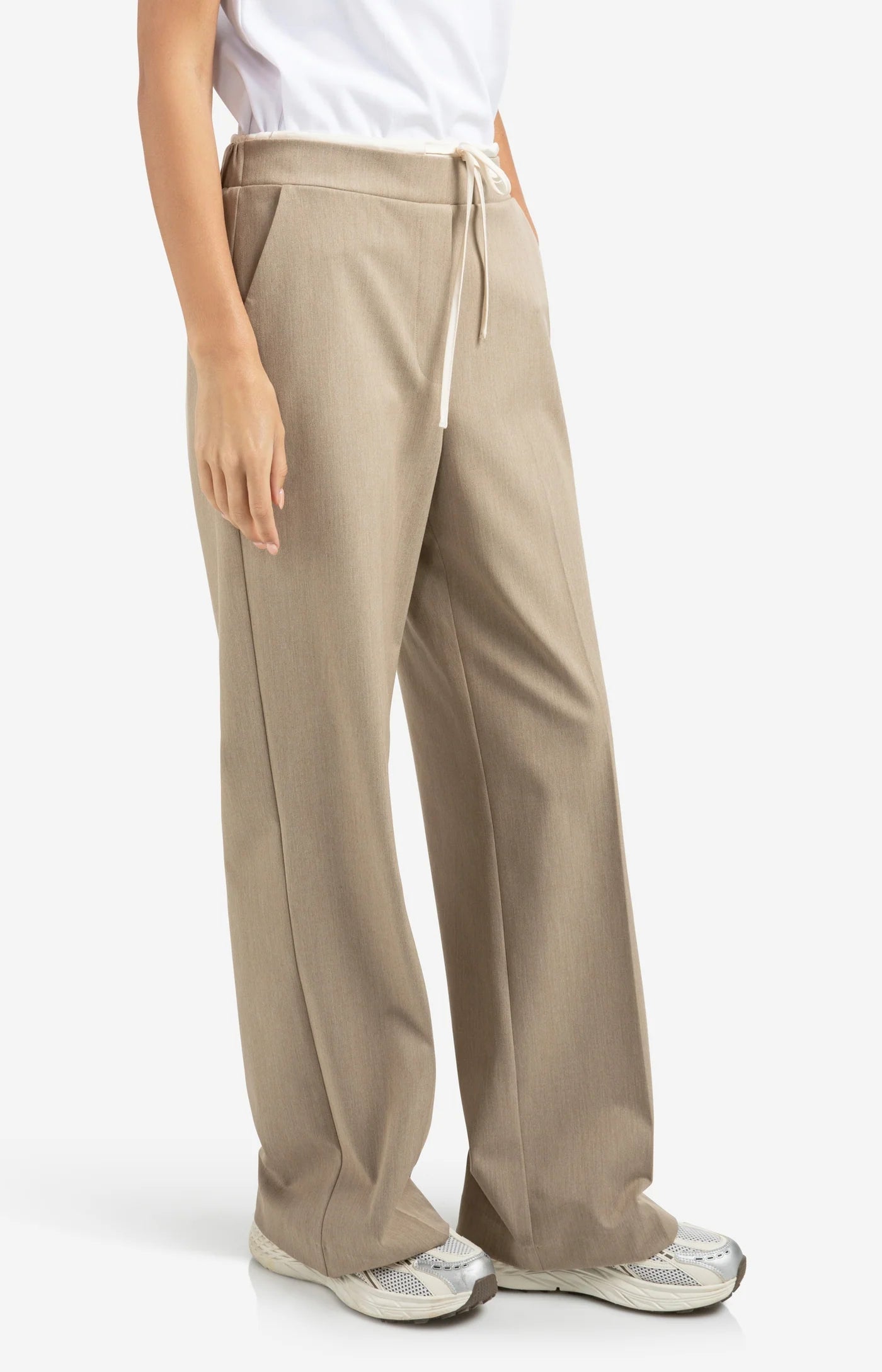YAYA | Wide Leg Broek Sand Beige Melanie