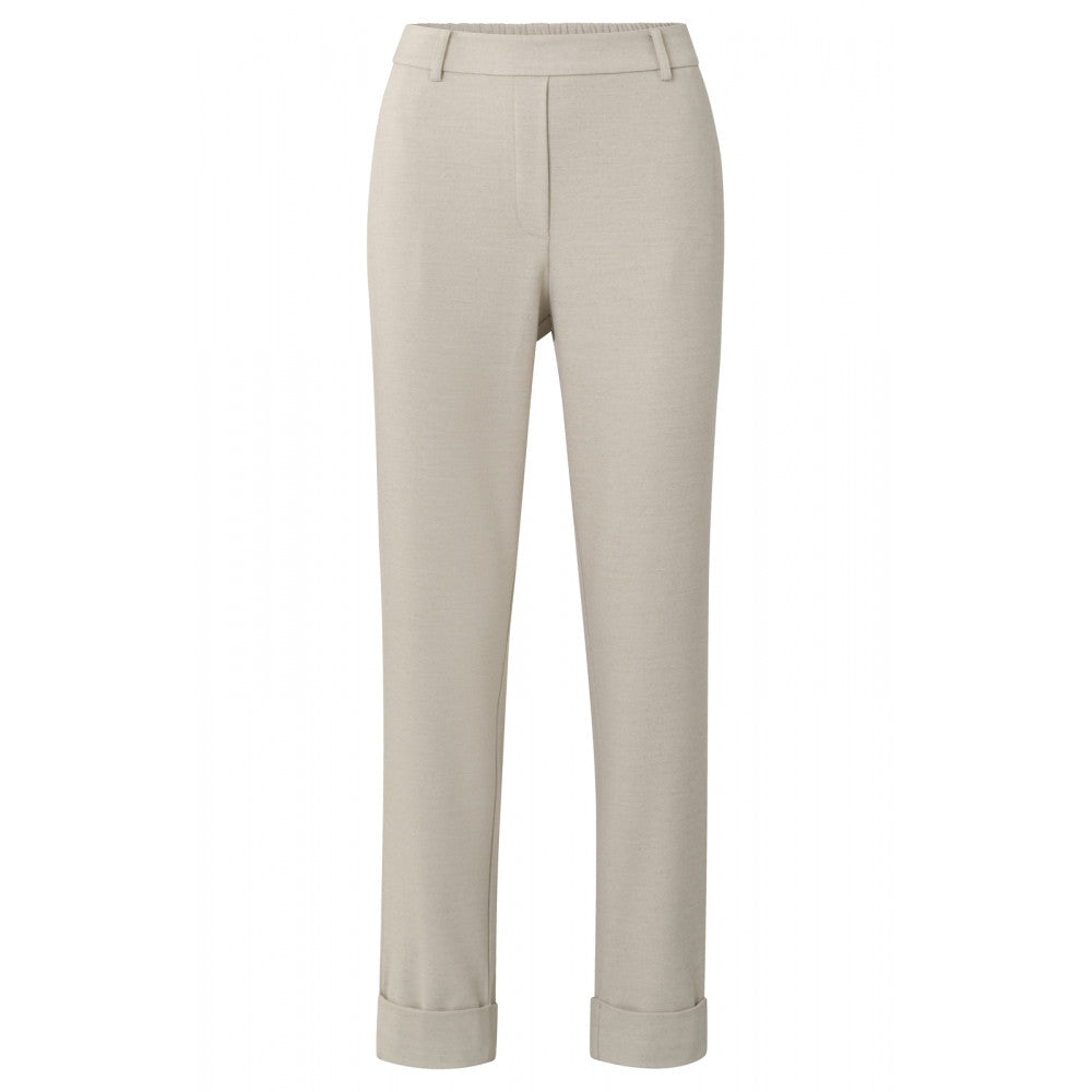 YAYA | soft pantalon with straight leg, pockets and elastic waist