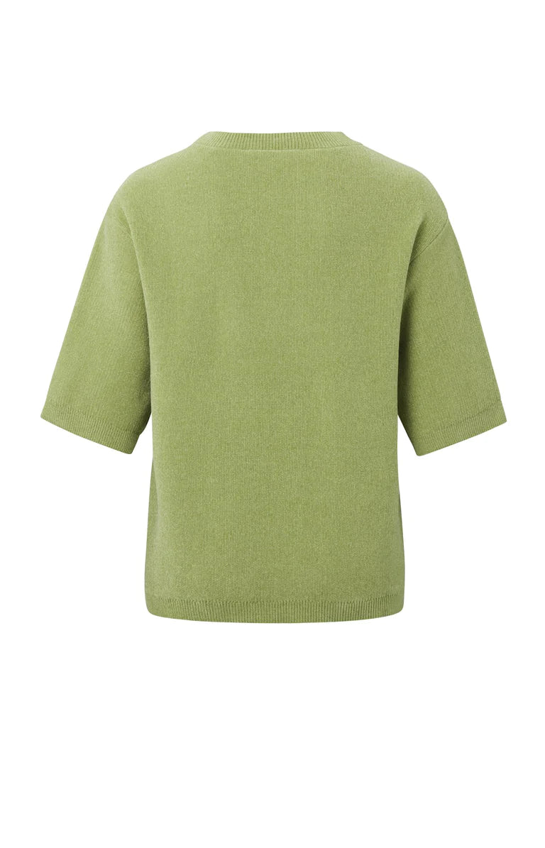 Yaya | Chenille sweater with round neck and half long sleeves - 01-000177-302