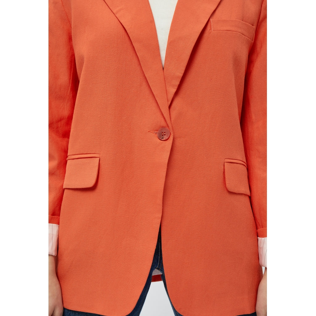 Peppercorn | Nadianna Breasted Blazer - Dusty Orange