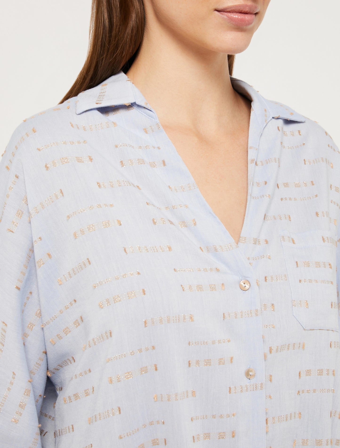 Penny Black | Cancun Boxy shirt - light blue pattern