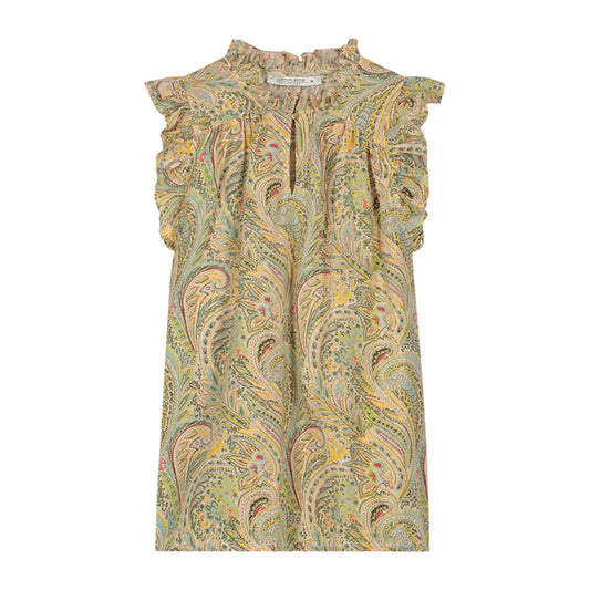 Summum Woman | Top sleeveless sweet paisley print