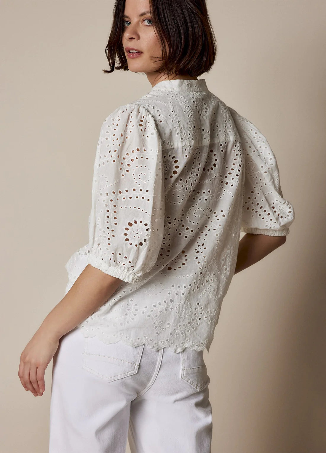 Summum | Blouse broderie anglaise - wit - 2S2867-11758