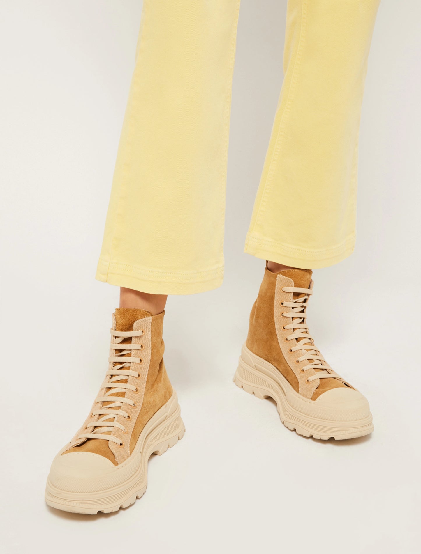 Penny Black | Rivolo cotton kick-flare trousers - Sunshine yellow