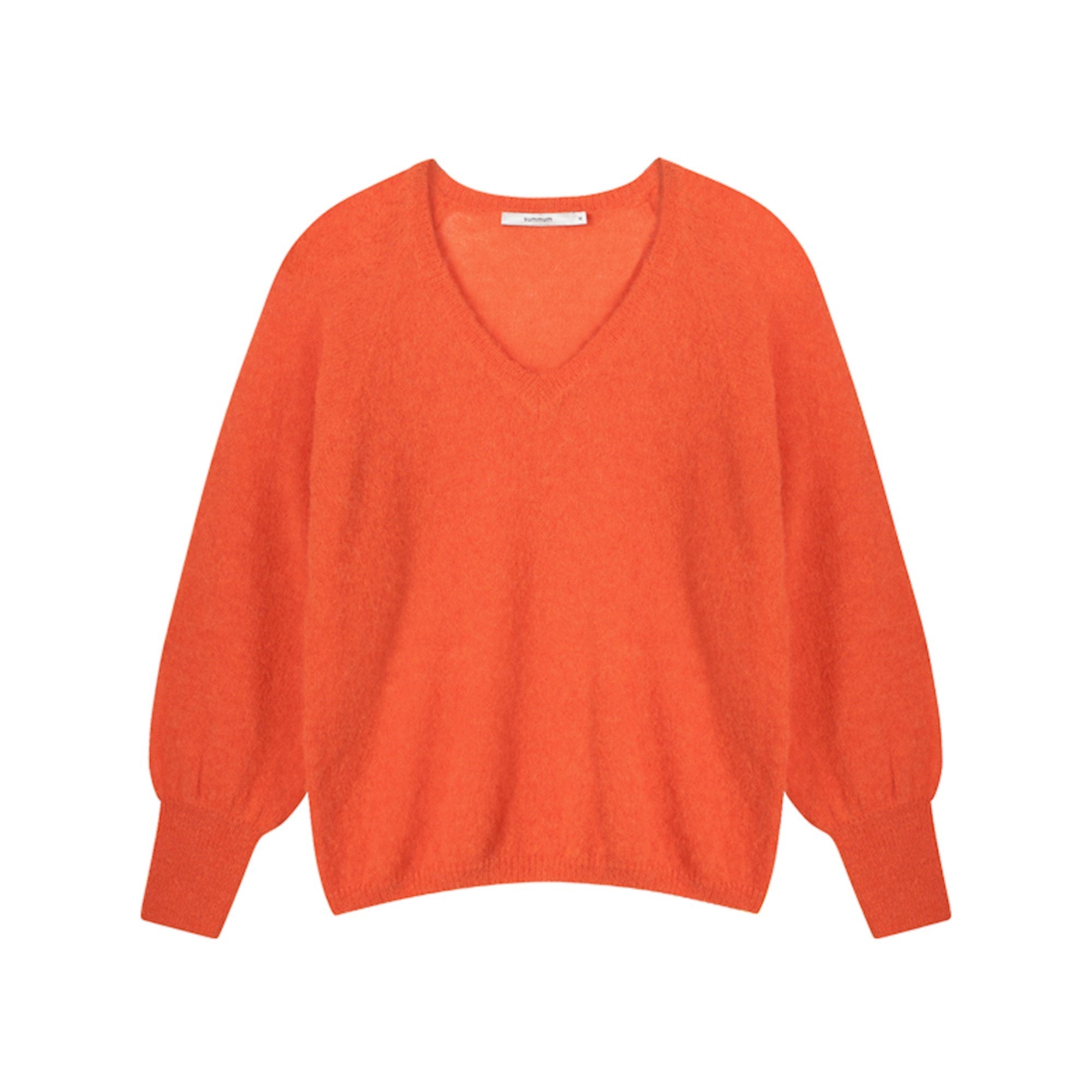 Summum Woman | V-neck sweater feather light alpaca knit - 7s5595-7893