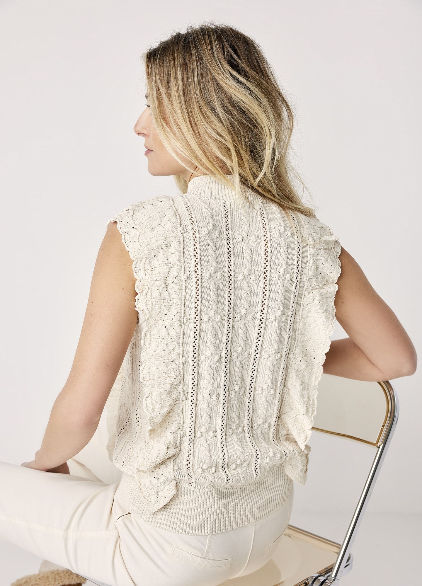 Summum Woman | mouwloze ruffle top - 7s5690-7892