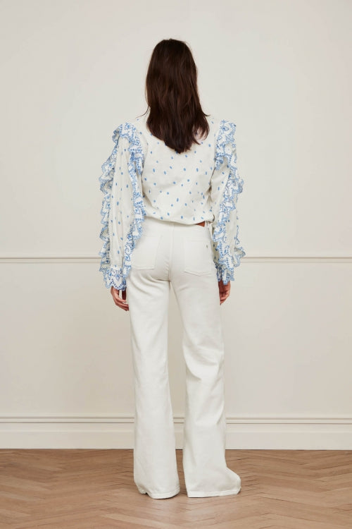 Fabienne Chapot | Eva wide leg trousers creme white uni