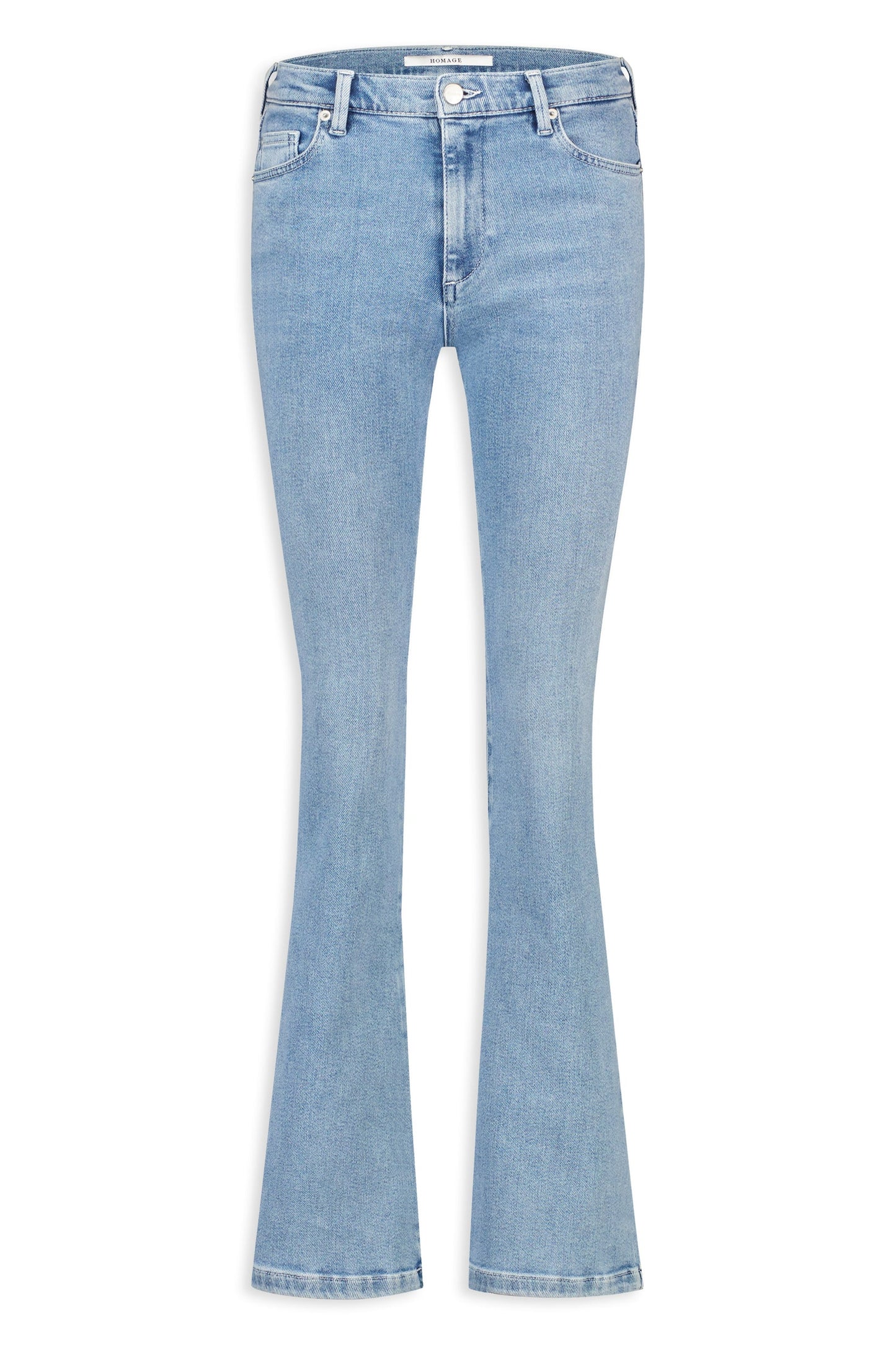Homage | Britney Mid Waist Bootcut Jeans - Washed blue - H-CS23M19