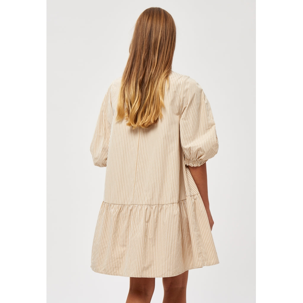 Minus | Savia dress sand stripes