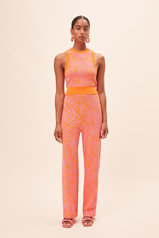 Suncoo| High waisted jacquard pants - joe