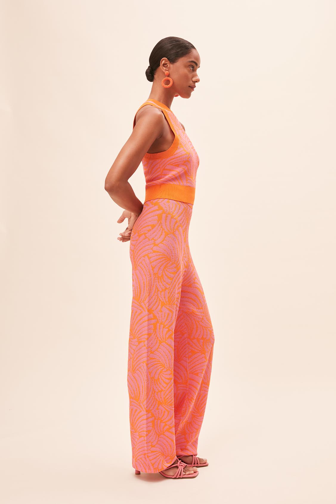 Suncoo| High waisted jacquard pants - joe