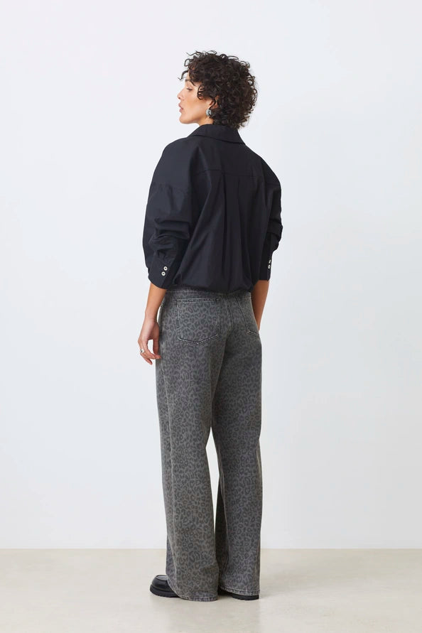 Suncoo | Biologisch Katoenen Wikkelblouse Zwart