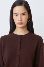 Suncoo | Effen Wollen Vest Coffee