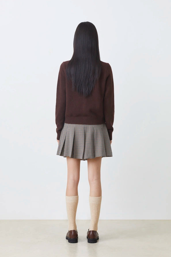 Suncoo | Effen Wollen Vest Coffee