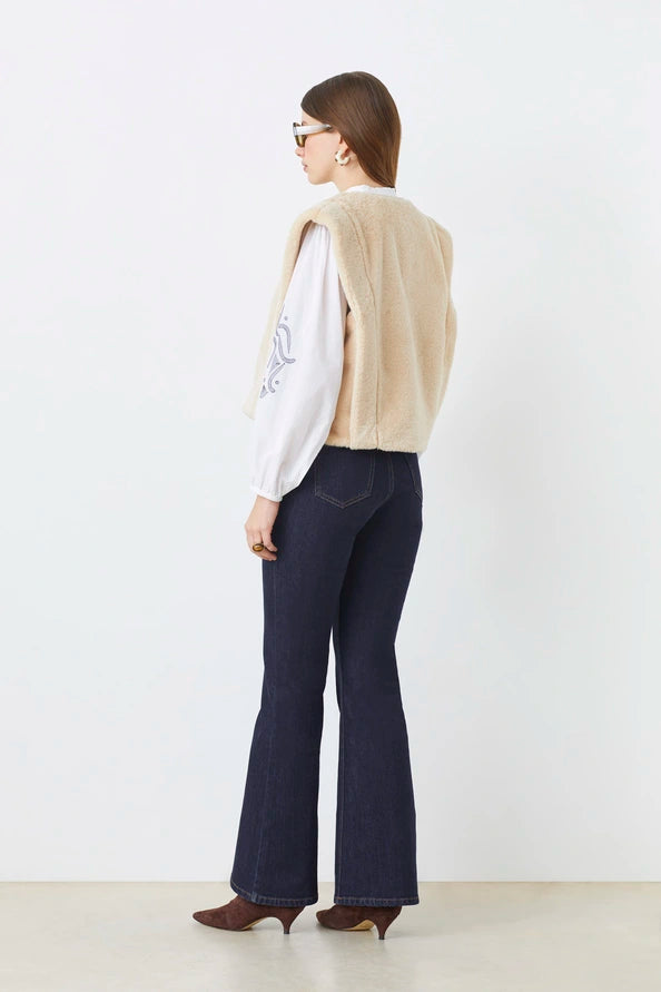 Suncoo | Diego Faux Fur Jacket Beige
