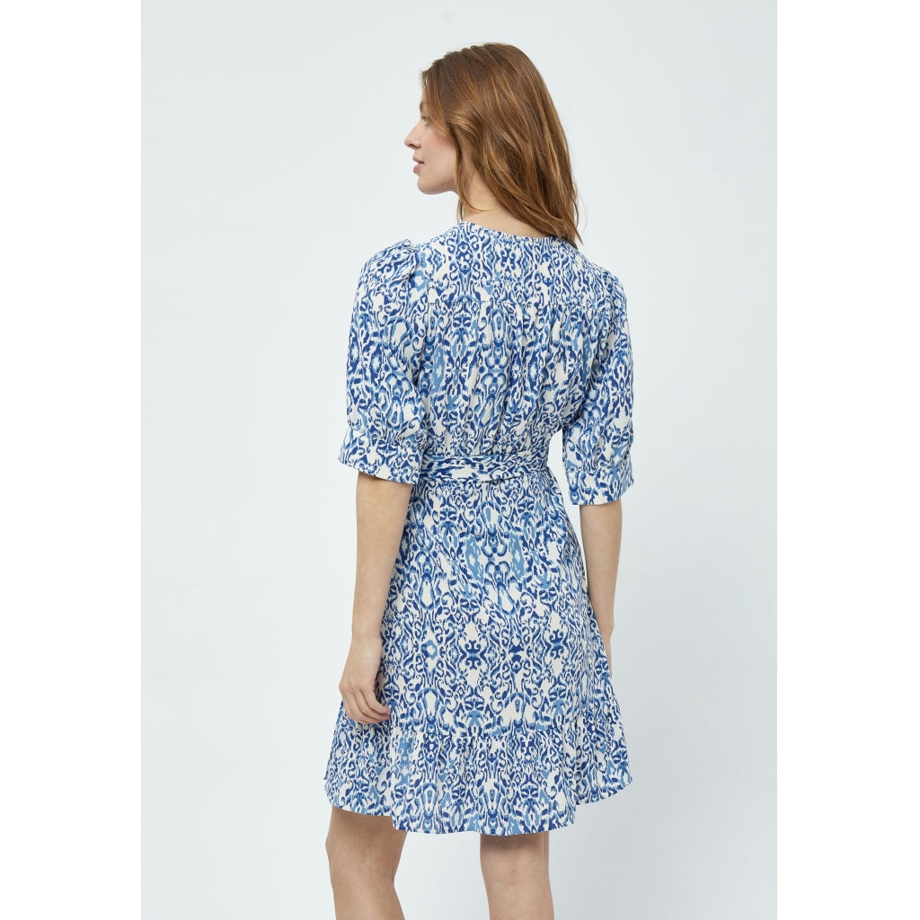 Peppercorn | nicoline short wrap dress - marina blue print