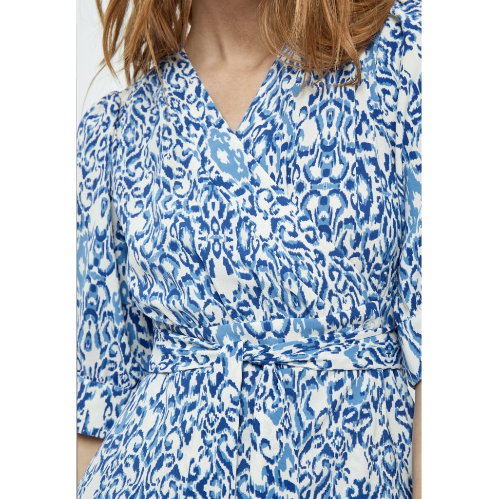 Peppercorn | nicoline short wrap dress - marina blue print