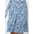 Peppercorn | nicoline short wrap dress - marina blue print