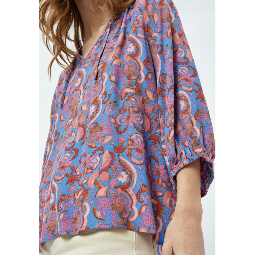 Minus | katana 3/4 sleeve blouse 1 - regatta blue