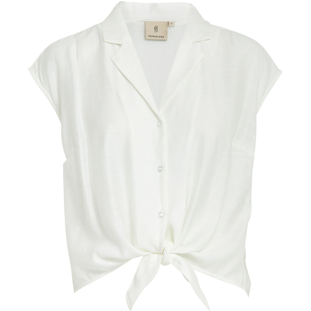 Peppercorn | naline sleeveless shirt - white
