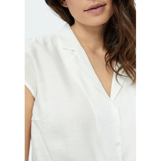 Peppercorn | naline sleeveless shirt - white