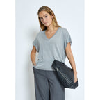 Minus | Carlina batsleeve knit tee - light grey metal - MI6259