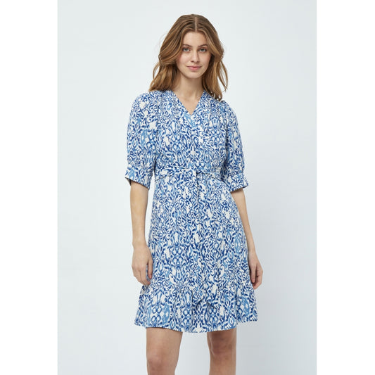 Peppercorn | nicoline short wrap dress - marina blue print
