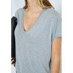 Minus | Carlina batsleeve knit tee - light grey metal - MI6259