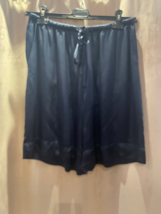 Greek Archaic Kori | bermuda shorts elastic waistband - navy blue - 110202