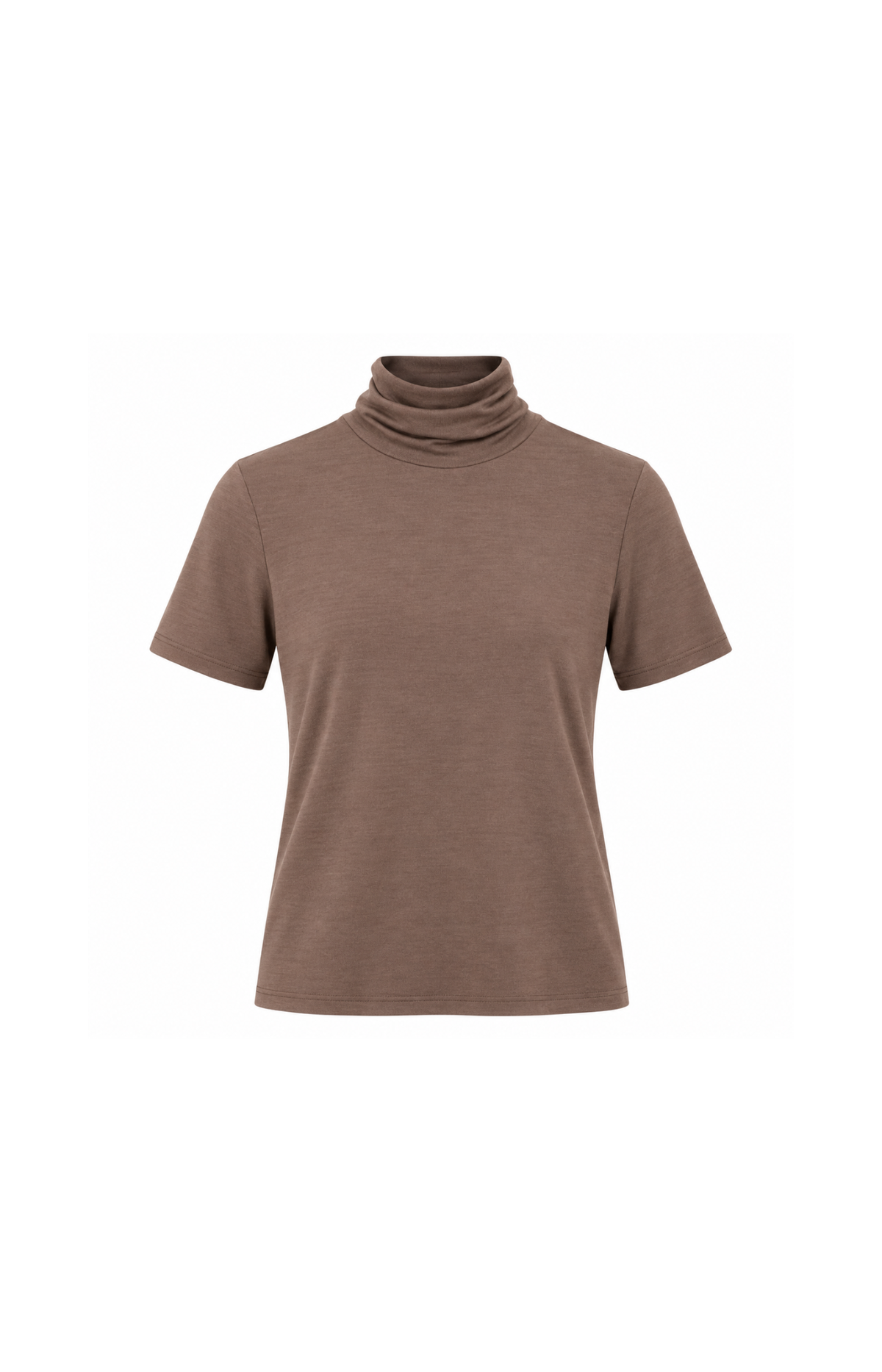 Milla | Top Turtleneck Shortsleeve Brown