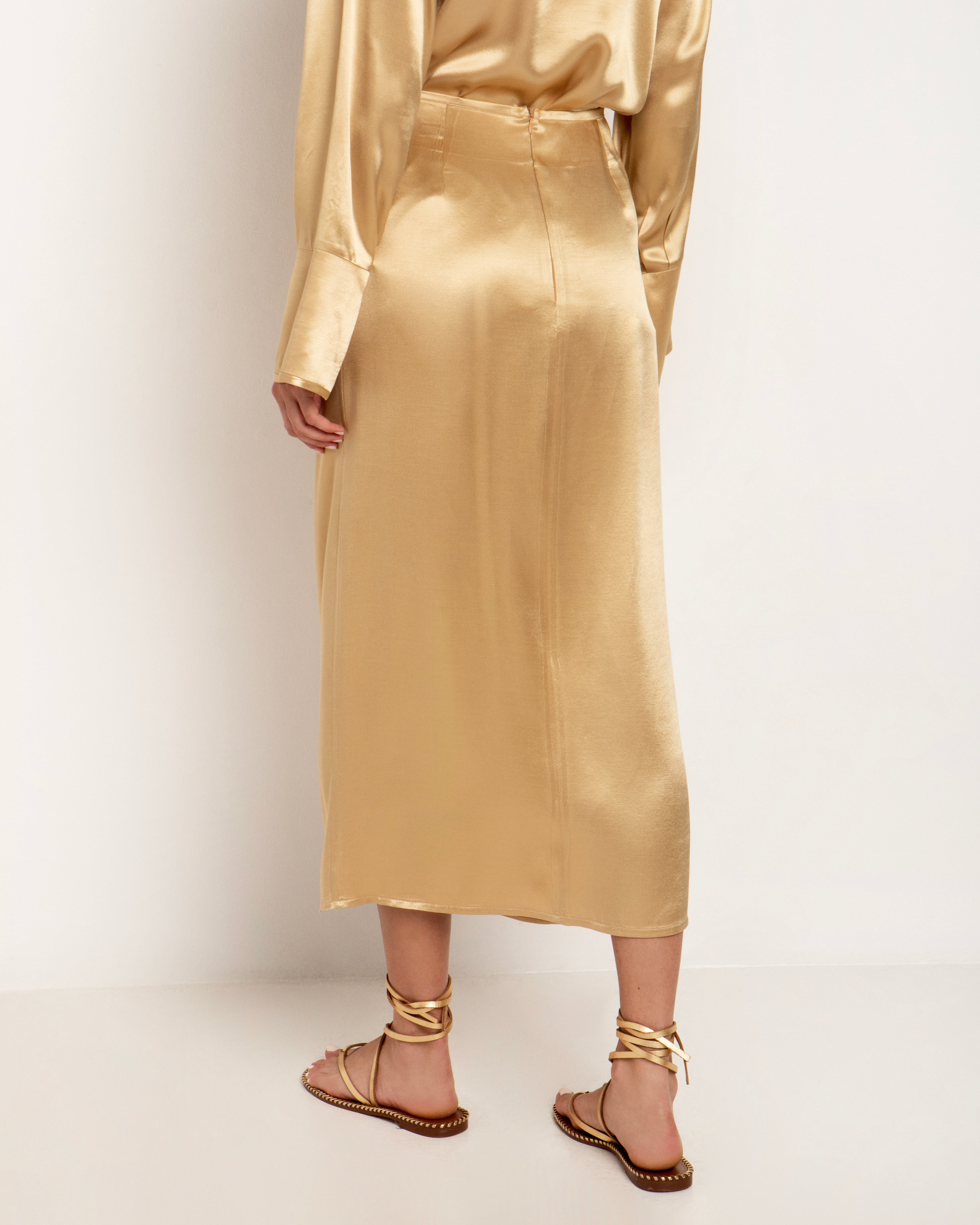 Greek Archaic Kori | skirt long sarong - champagne - 120012