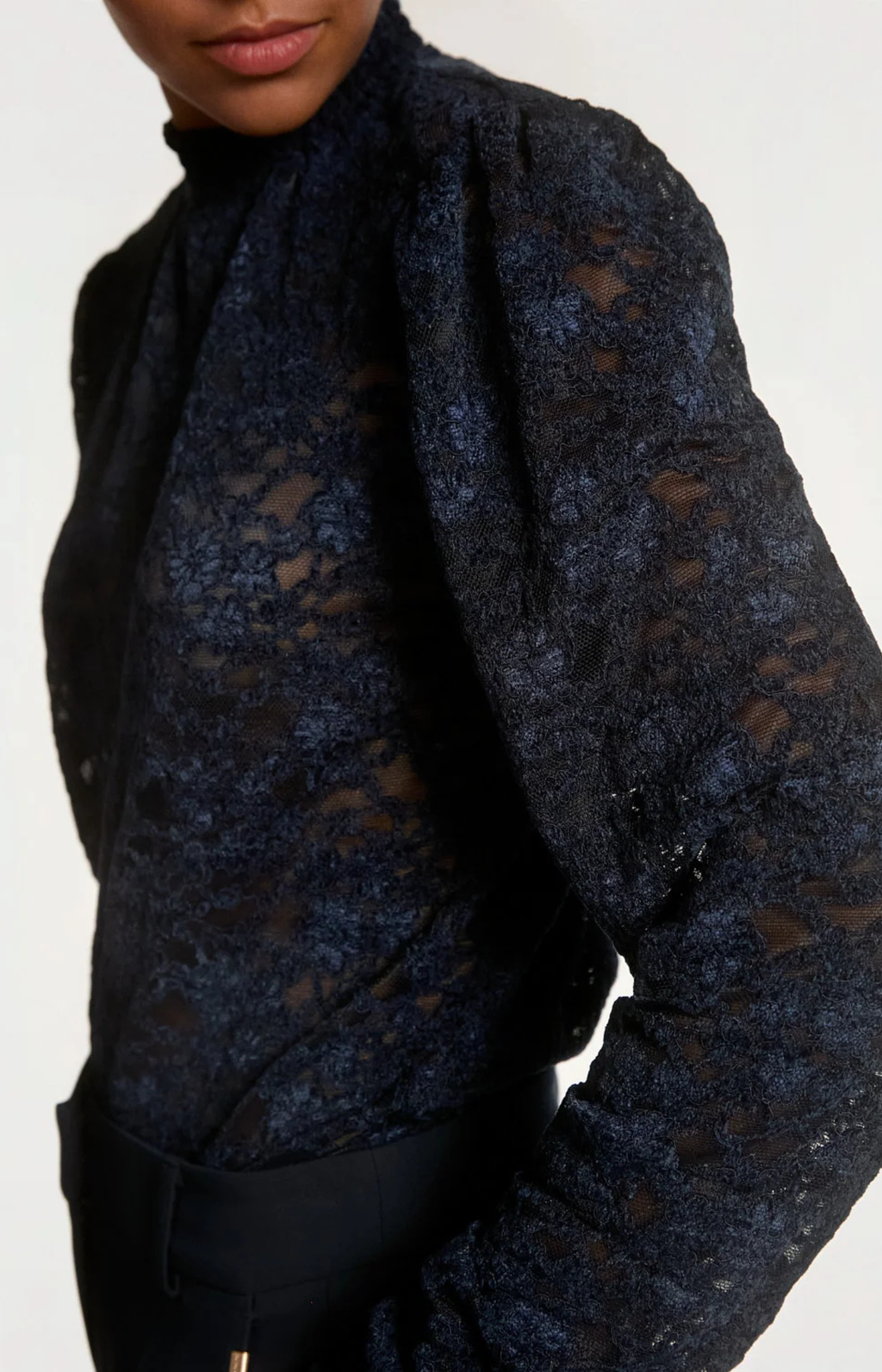 Aaiko | Tory Lace Top - Night Blue