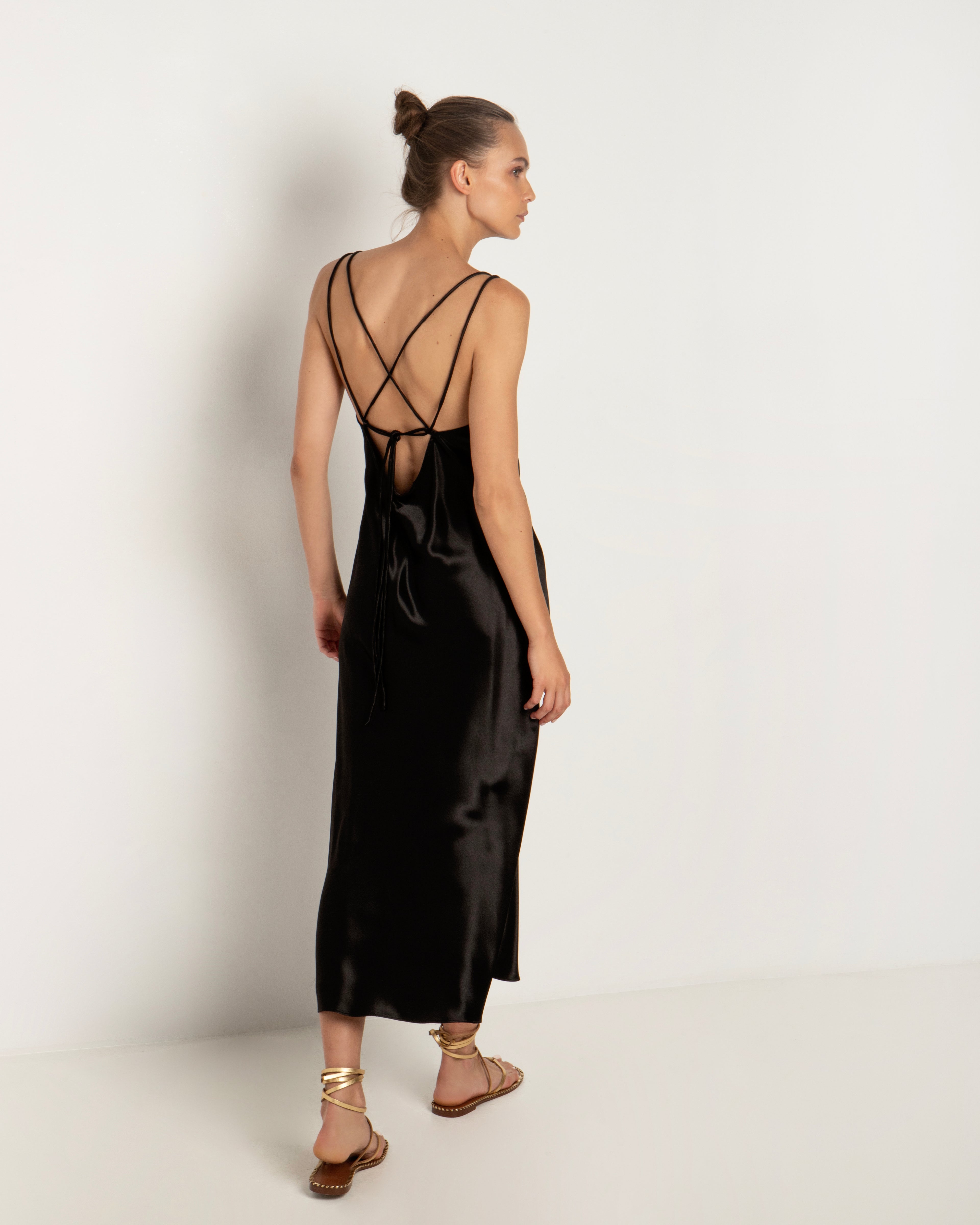 Greek Archaic Kori | dress long crossover straps - 130512