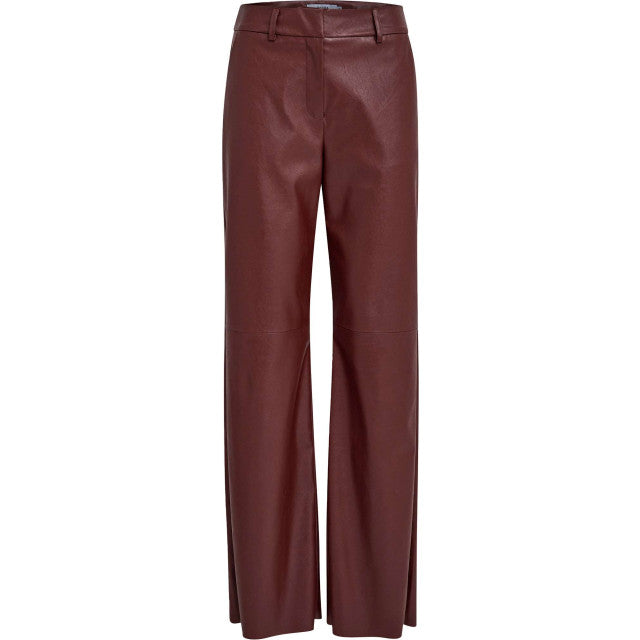 Minus | Tasja PU broek - madder brown - MI6393