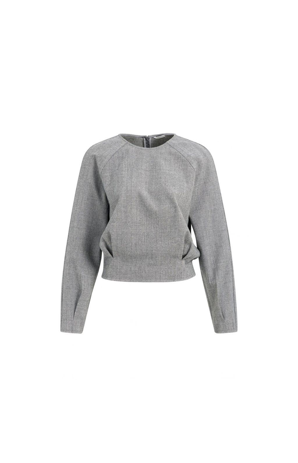 Yaya | Top met subtiel bloezende zoom en lange mouwen - Medium Grey melange
