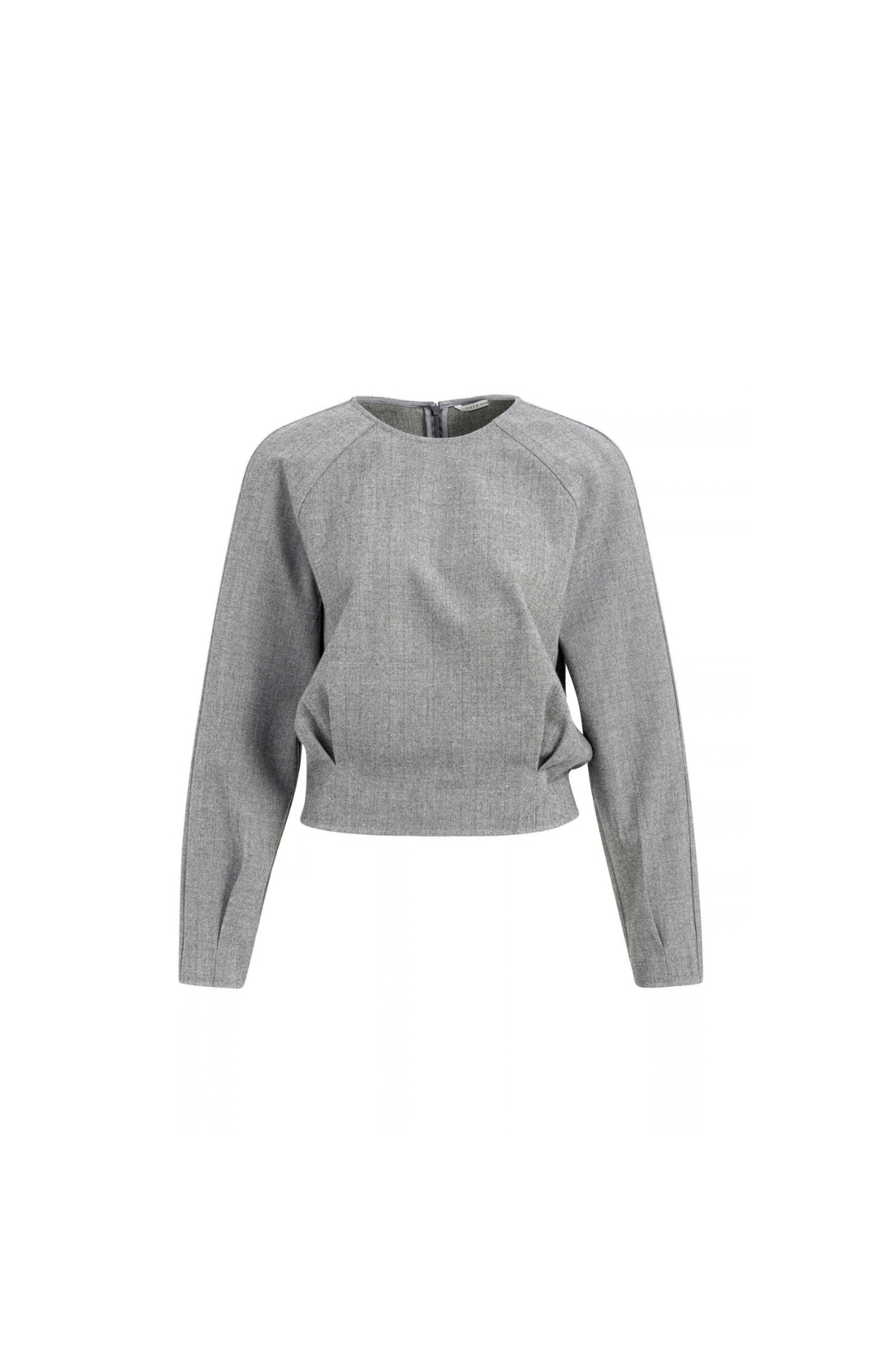 Yaya | Top met subtiel bloezende zoom en lange mouwen - Medium Grey melange
