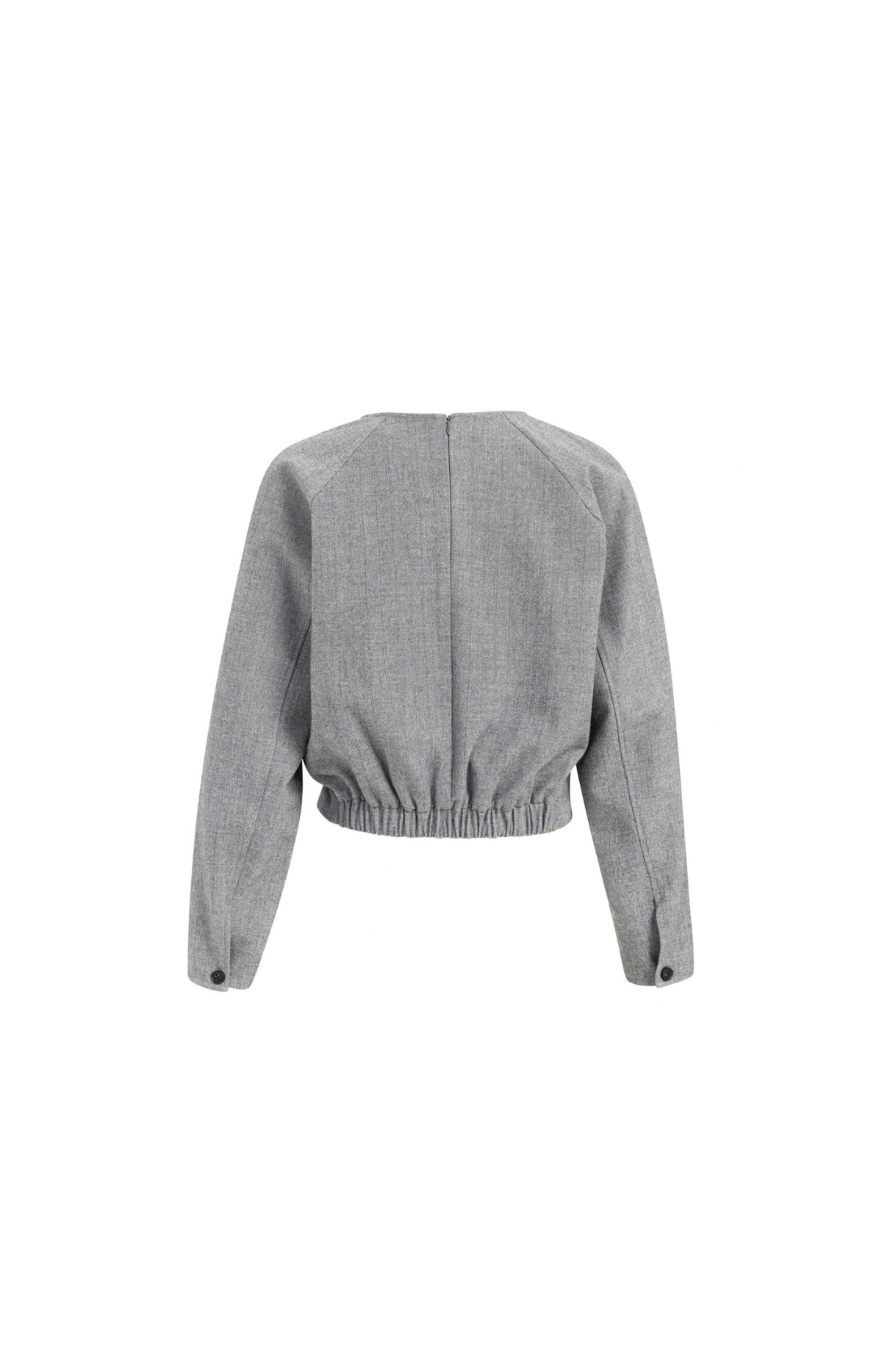 Yaya | Top met subtiel bloezende zoom en lange mouwen - Medium Grey melange
