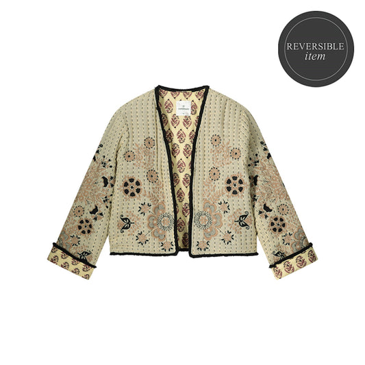 Summum Woman | jacket reversible embroidered - latte - 1s1177-11967