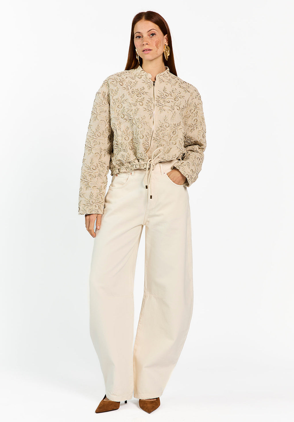 Aaiko | Sacha Barrel Jeans Creme