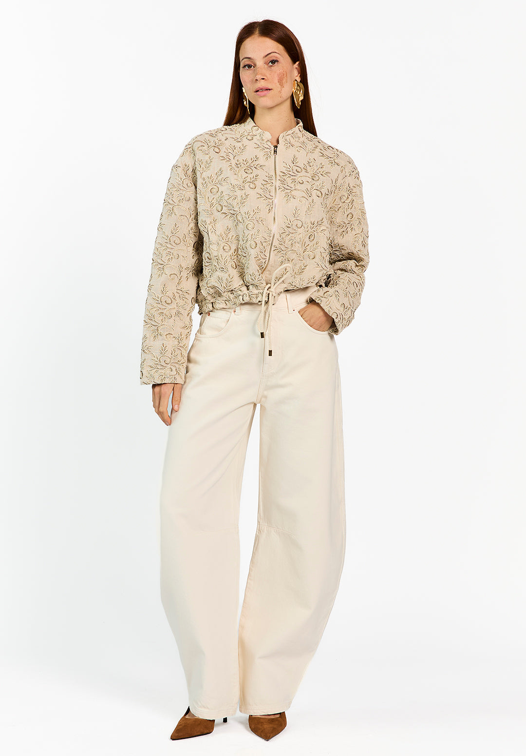 Aaiko | Sacha Barrel Jeans Creme