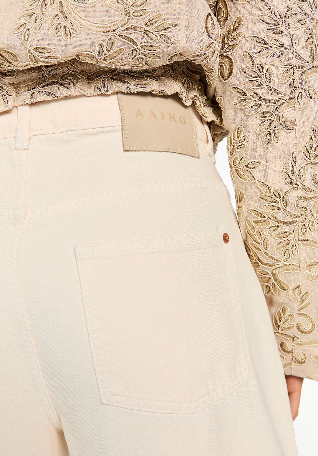 Aaiko | Sacha Barrel Jeans Creme