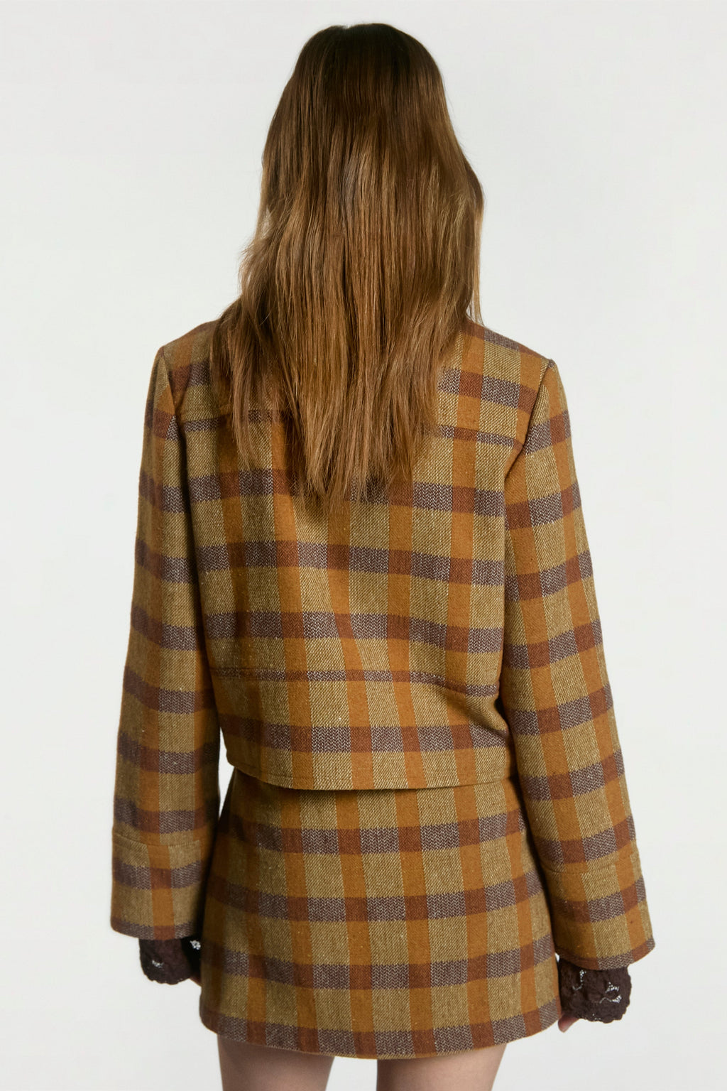 Aaiko | Solin Jacket Brown Check