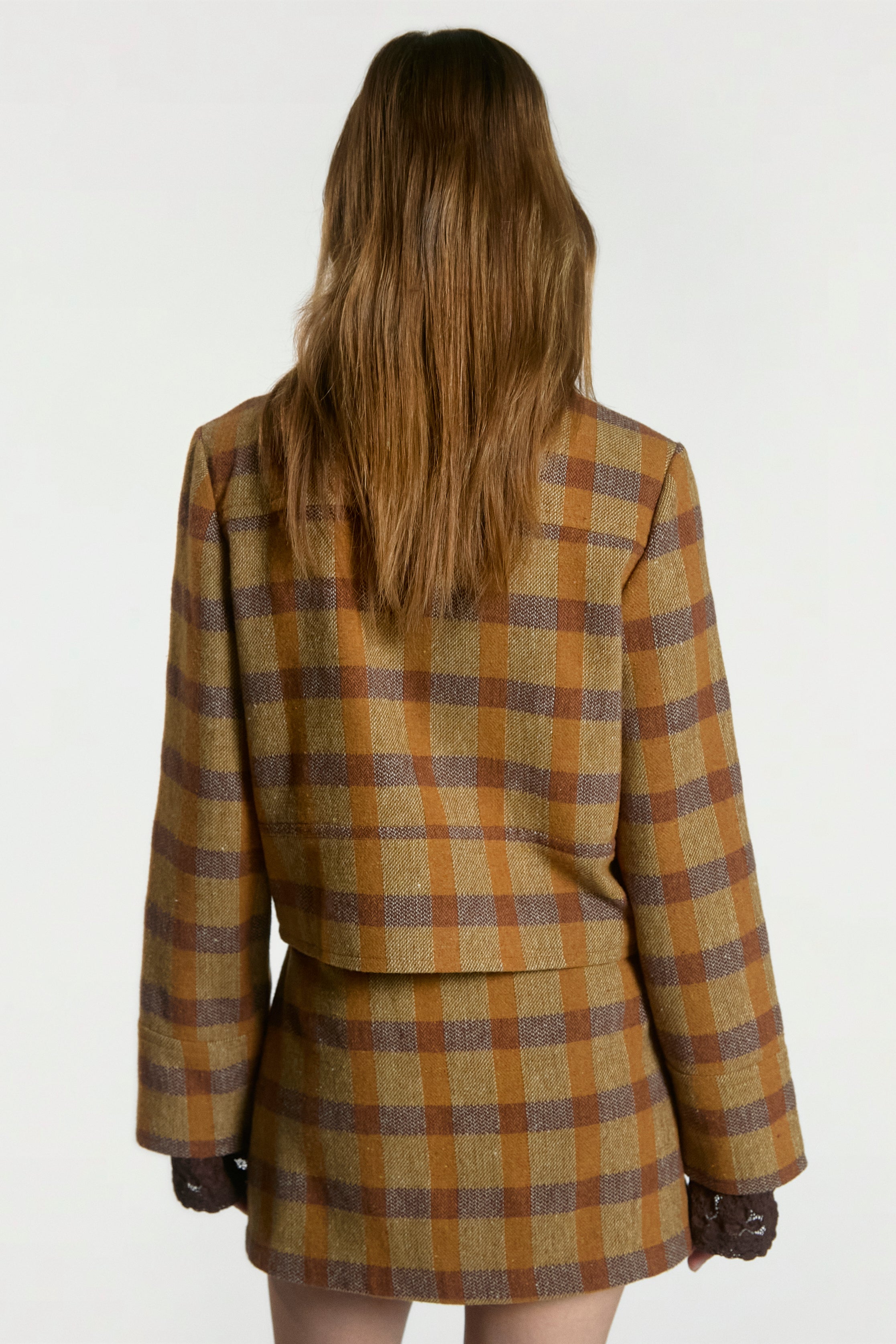 Aaiko | Solin Jacket Brown Check