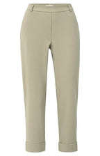 YAYA | sand beige - trousers with elastic waistband and turned up hem - 01-301076-508