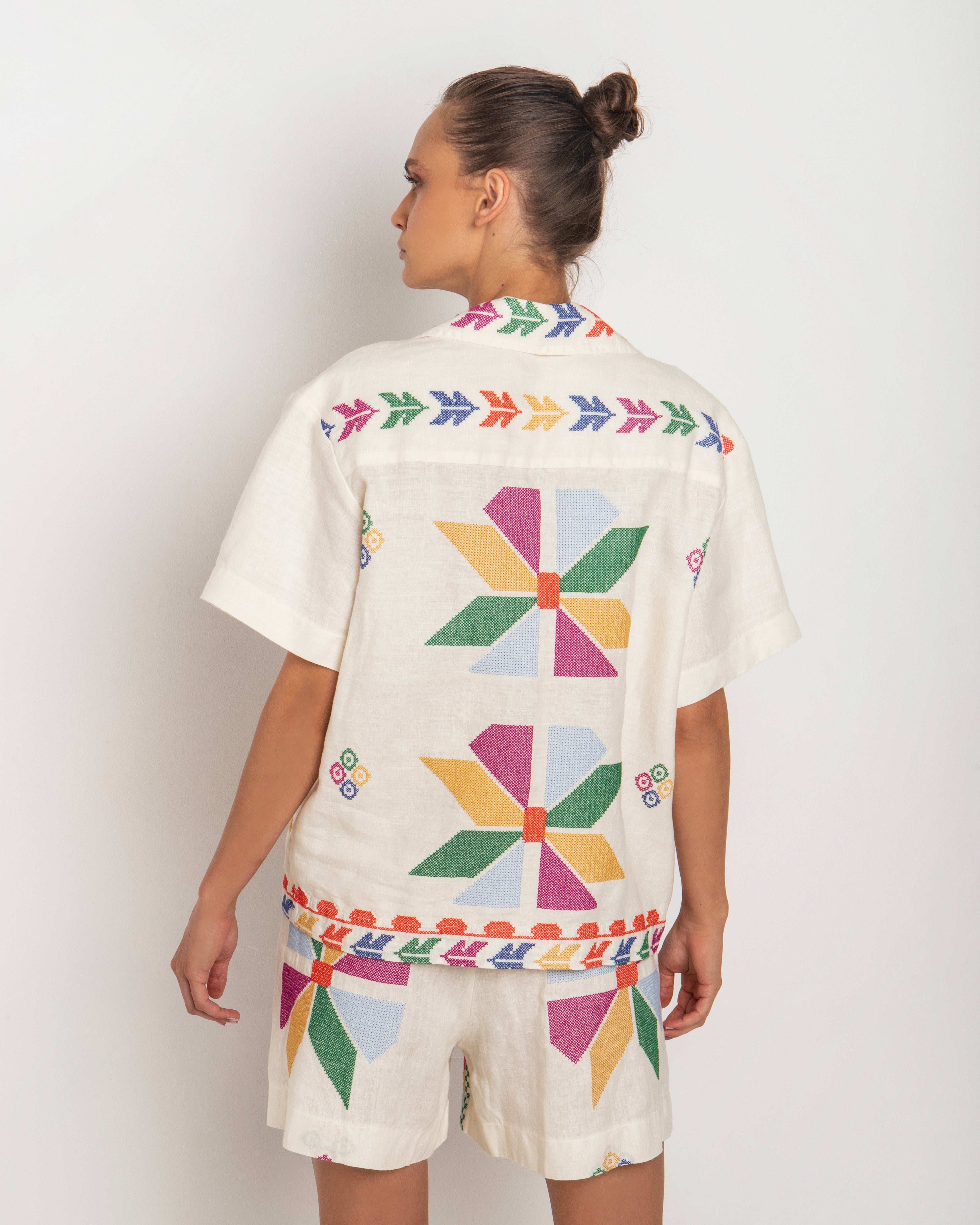 Greek Archaic Kori | shirt aelolis - natural/multi - 260027